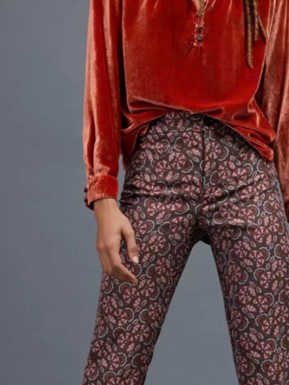 Anthropologie Slim Trousers in Paisley Classic Essential | 6